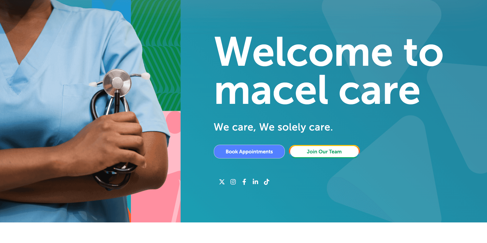 Macel Care Limited: Healthcare website for booking appointments and joining the care team