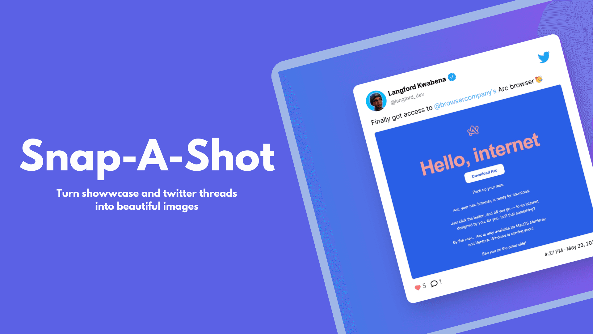 Snap-A-Shot: Tool to save social media threads as images