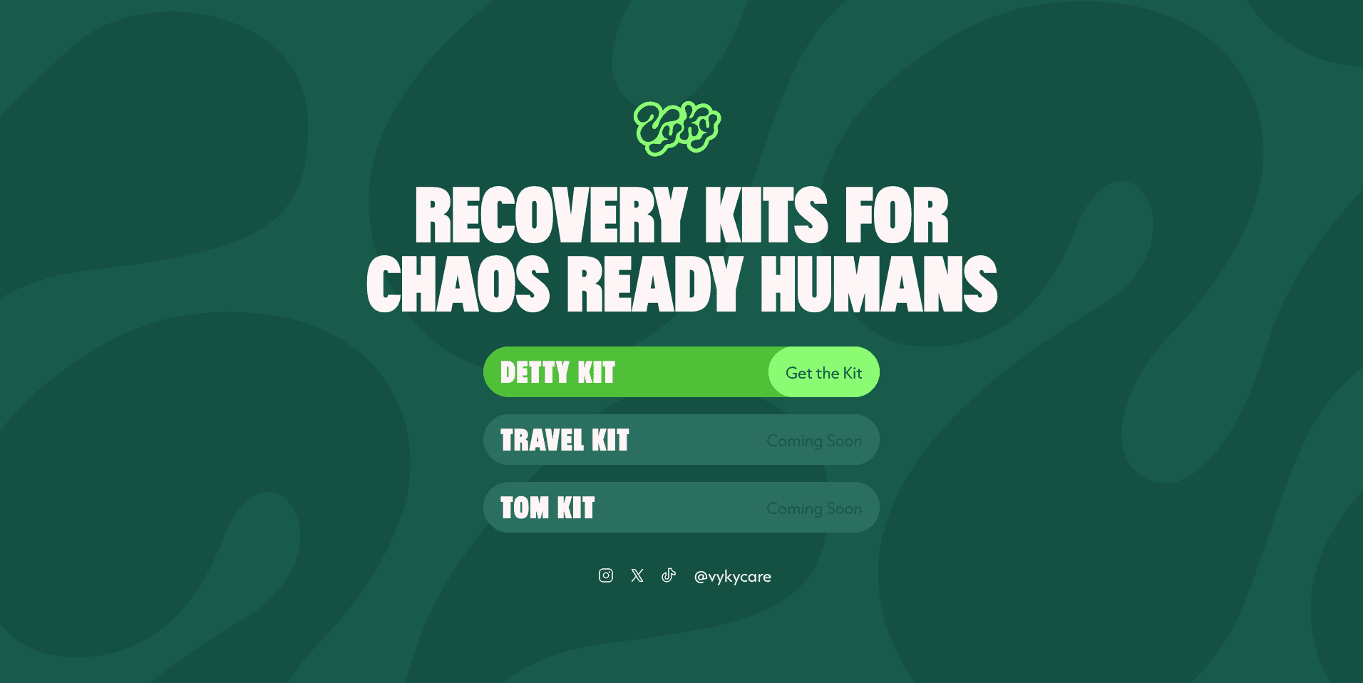 Vyky: Online store for travel and wellness recovery kits