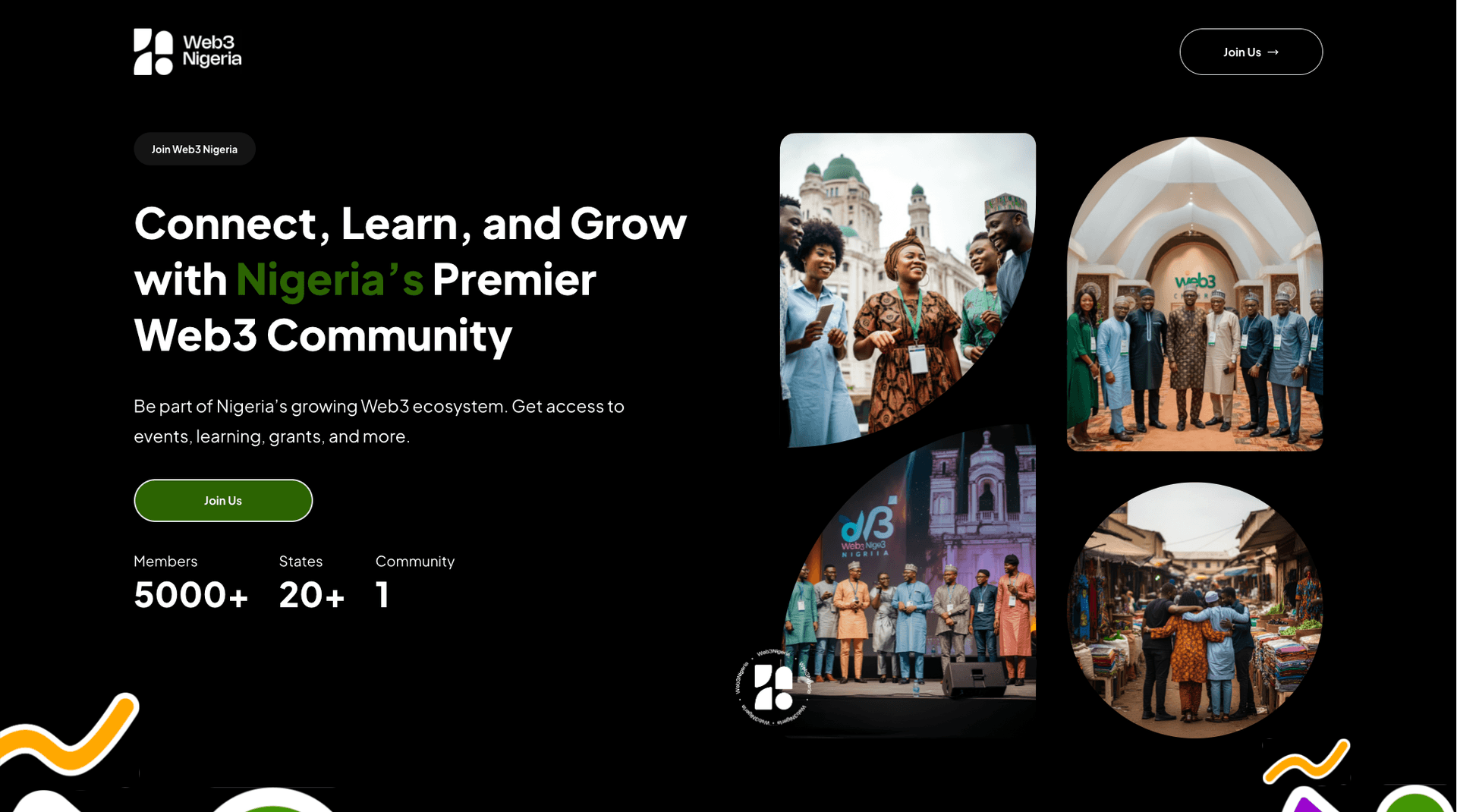 Web3 Nigeria: Community hub website for a large tech community in Nigeria